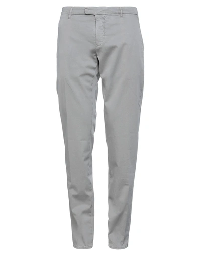 Shop Siviglia White Man Pants Dove Grey Size 40 Cotton, Elastane