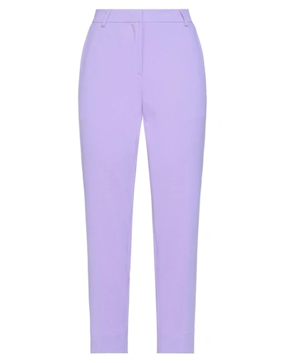 Shop Ottod'ame Woman Pants Lilac Size 6 Polyester, Viscose, Elastane In Purple