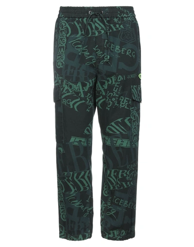 Iceberg Casual Pants In Dark Green