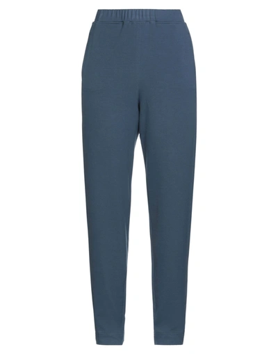 Shop Max Mara Casual Pants In Slate Blue