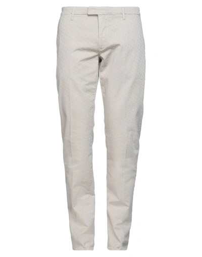 Shop Siviglia White Man Pants Light Grey Size 40 Cotton, Elastane