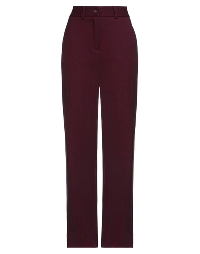 Shop Ottod'ame Pants In Maroon