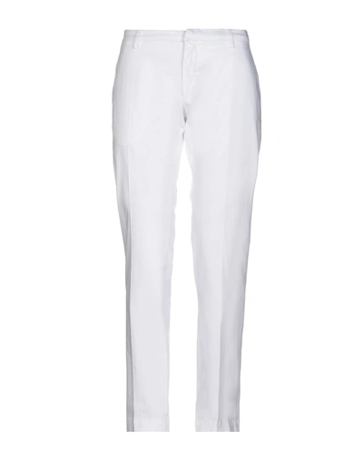 Shop Massimo Brunelli Man Pants White Size 31 Cotton, Elastane
