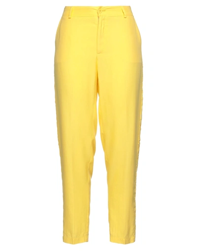 Shop Liu •jo Woman Pants Yellow Size 6 Lyocell, Polyamide, Cotton, Viscose