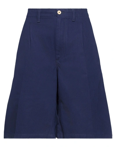 Shop Pence Shorts & Bermuda Shorts In Dark Blue