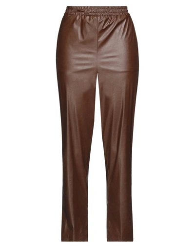 Shop Suoli Woman Pants Brown Size 8 Polyester