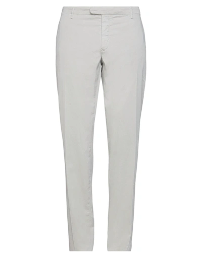 Shop Siviglia White Man Pants Light Grey Size 38 Cotton, Elastane