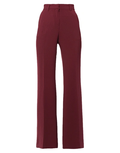 Shop Ottod'ame Woman Pants Burgundy Size 6 Polyester, Elastane In Red
