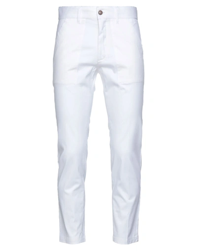 Shop Mauro Grifoni Grifoni Man Pants White Size 32 Cotton, Elastane