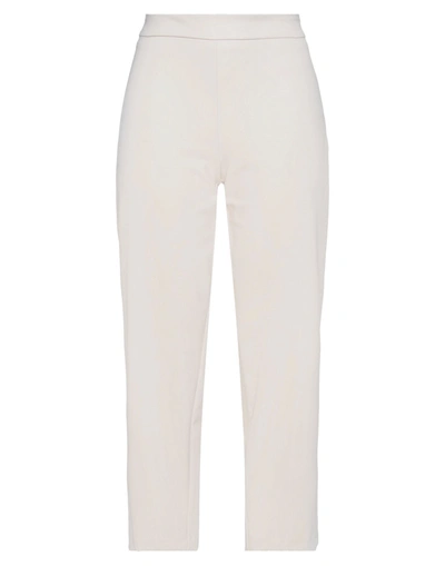 Shop Le Fate Woman Pants Ivory Size 6 Polyester, Elastane In White