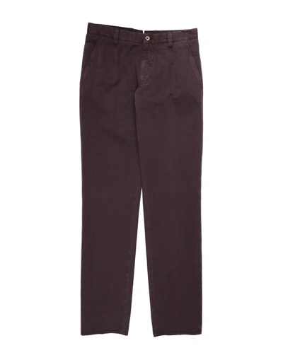 Shop Dandi Man Pants Deep Purple Size 36 Cotton, Linen