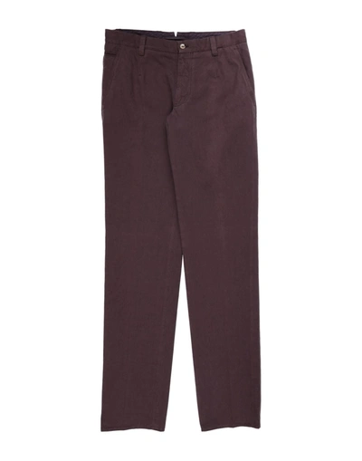 Shop Dandi Man Pants Deep Purple Size 38 Cotton, Linen