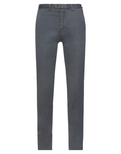 Shop Dandi Man Pants Lead Size 30 Cotton, Elastic Fibres In Grey