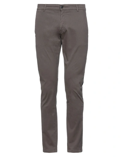 Shop Grey Daniele Alessandrini Pants In Dark Brown