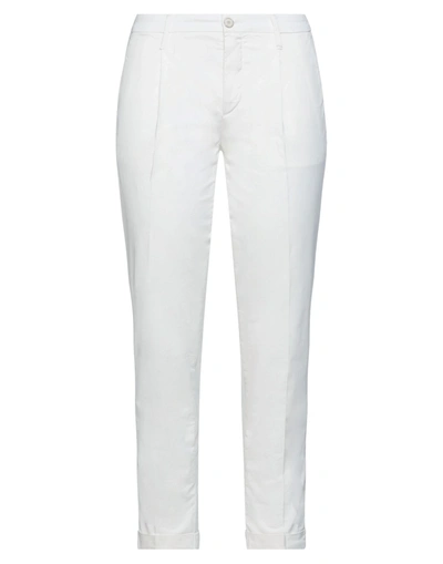 Shop Siviglia Woman Pants White Size 28 Cotton, Elastane
