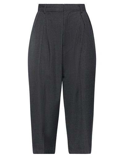 Shop Mauro Grifoni Cropped Pants In Steel Grey