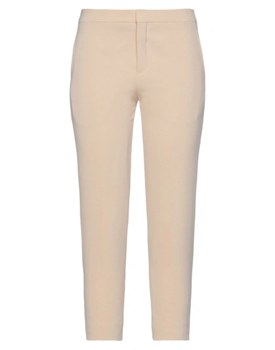 Shop Chloé Woman Pants Beige Size 8 Triacetate, Polyester