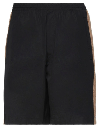 Shop Dsquared2 Man Shorts & Bermuda Shorts Black Size L Polyester, Leather