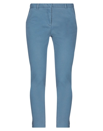 Shop Bruno Manetti Woman Pants Pastel Blue Size 14 Cotton, Lyocell, Elastane