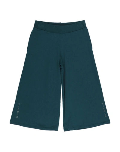 Shop Vicolo Toddler Girl Shorts & Bermuda Shorts Dark Green Size 4 Cotton, Elastane