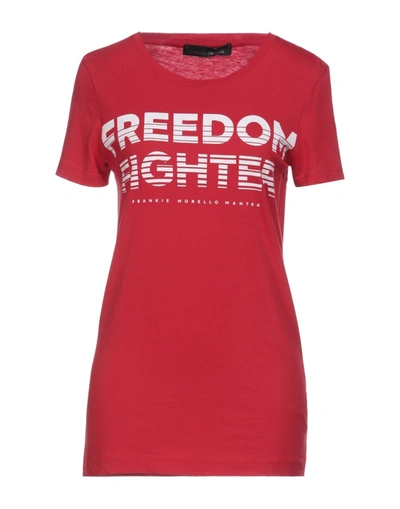 Shop Frankie Morello T-shirts In Red