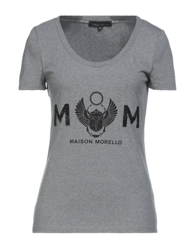 Shop Frankie Morello T-shirts In Grey