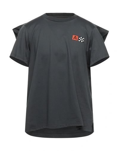 Shop Ambush Man T-shirt Lead Size 2 Viscose In Grey