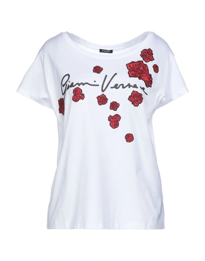 Shop Versace Woman T-shirt White Size 8 Cotton, Viscose