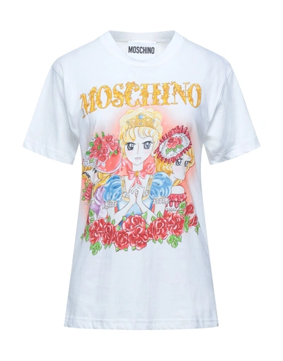 Shop Moschino Woman T-shirt White Size Xxs Cotton