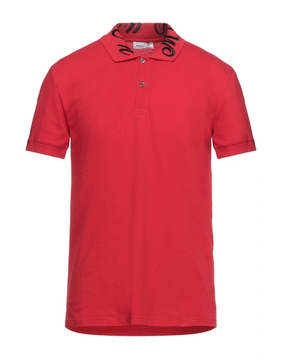 Shop Alexander Mcqueen Polo Shirts In Red