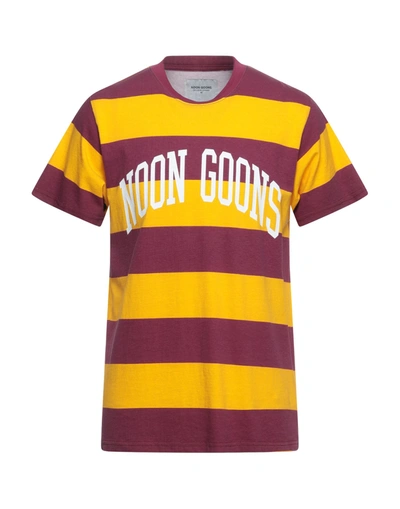 Shop Noon Goons T-shirts In Maroon