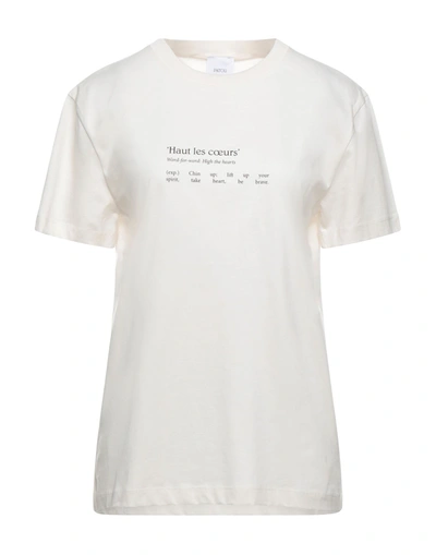 Shop Patou T-shirts In Ivory