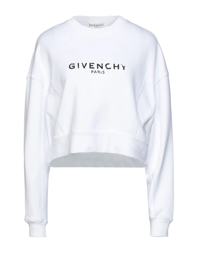Shop Givenchy Woman Sweatshirt White Size M Cotton, Elastane