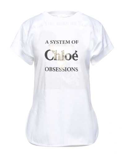 Shop Chloé T-shirts In White