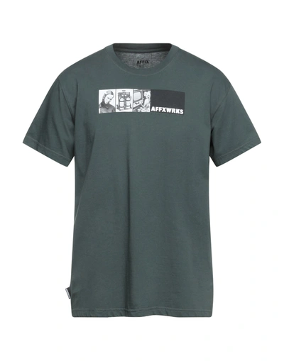 Shop Affix T-shirts In Dark Green