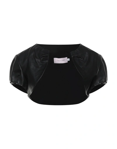 Shop Twenty Easy By Kaos Woman Shrug Black Size 4 Soft Leather