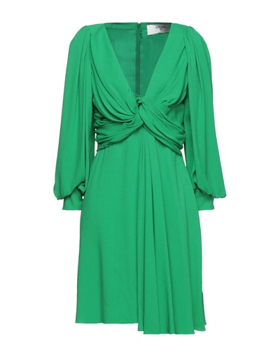 Shop Celine Woman Mini Dress Green Size 6 Viscose