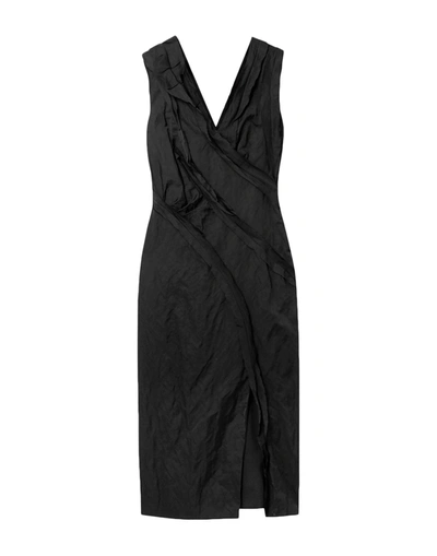 Shop Jason Wu Woman Midi Dress Black Size 0 Viscose, Cotton, Stainless Steel