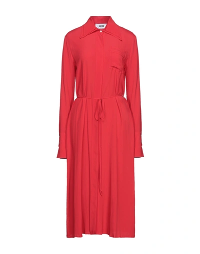 Shop Mauro Grifoni Midi Dresses In Red