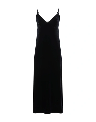 Shop Norma Kamali Long Dresses In Dark Blue