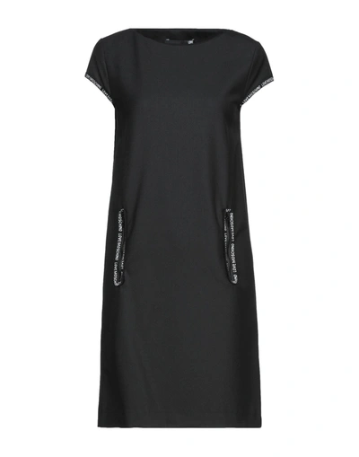 Shop Love Moschino Woman Mini Dress Black Size 10 Polyester, Virgin Wool, Elastane, Polyamide