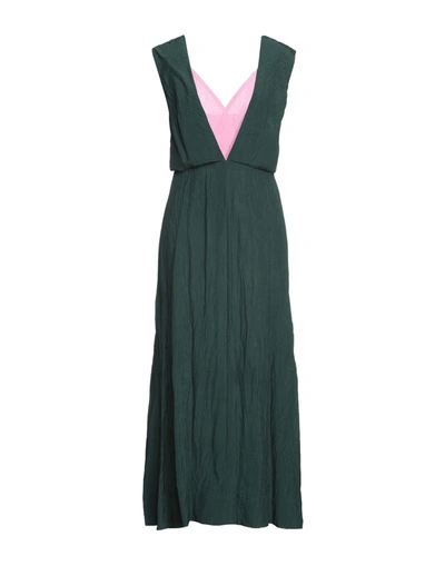 Shop Colville Woman Maxi Dress Dark Green Size 4 Viscose, Acetate