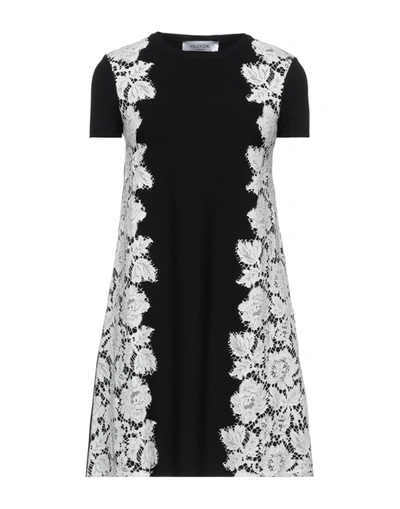 Shop Valentino Garavani Woman Mini Dress Black Size S Viscose, Polyester, Cotton, Polyamide