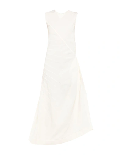 Shop Jil Sander Long Dresses In White