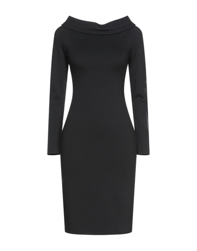 Shop Frankie Morello Woman Midi Dress Black Size 8 Viscose, Polyamide, Elastane