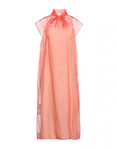 Shop Prada Midi Dresses In Orange