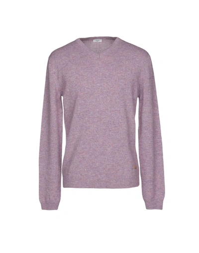 Shop Liu •jo Man Sweaters In Lilac