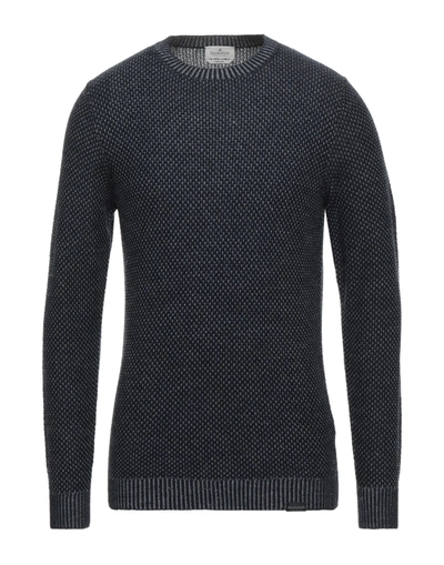 Shop Brooksfield Man Sweater Midnight Blue Size 46 Wool, Viscose, Polyamide, Acrylic, Cashmere