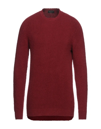 Shop Roberto Collina Man Sweater Brick Red Size 38 Cotton, Nylon, Elastane