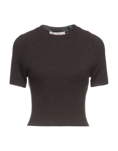 Shop Jucca Woman Sweater Dark Brown Size Xs Cashmere